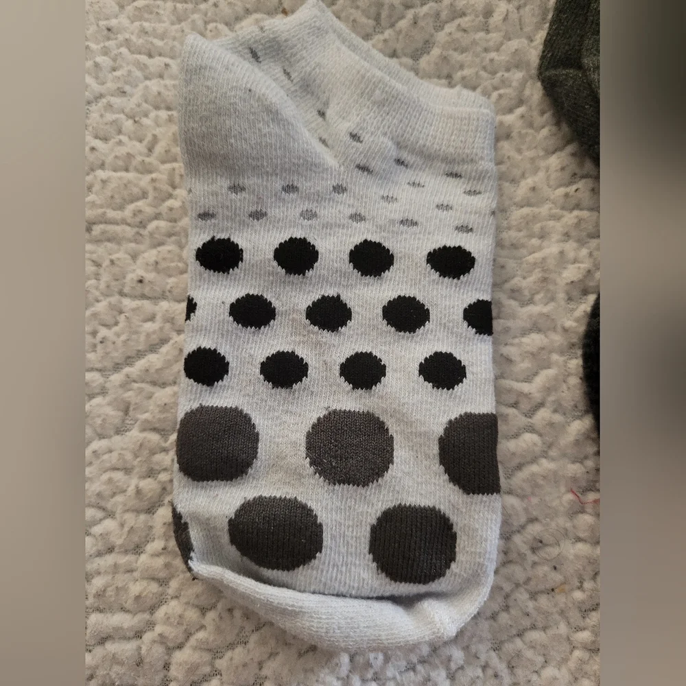 Assorted Women''s Ankle Socks - Black, Gray, White